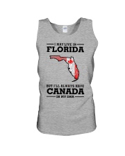 LIVE IN FLORIDA CANADA IN MY DNA Unisex Tank tile