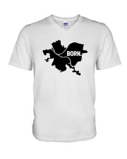 Pittsburgh - Born V-Neck T-Shirt tile