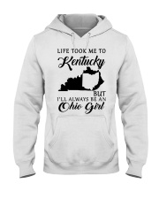 OHIO GIRL LIFE TOOK ME TO KENTUCKY Hooded Sweatshirt tile