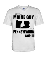 MAINE GUY IN PENNSYLVANIA V-Neck T-Shirt tile