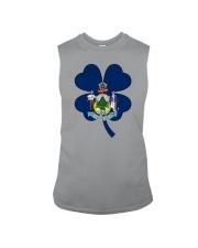 Flag Maine Four Leaf Clover Sleeveless Tee tile
