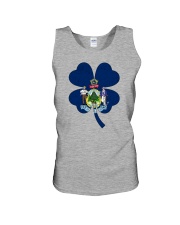Flag Maine Four Leaf Clover Unisex Tank tile