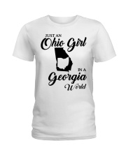 OHIO GIRL IN GEORGIA Ladies T-Shirt tile