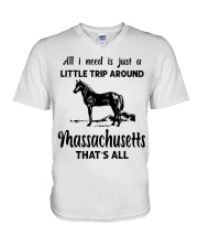 A Little Trip Around Massachusetts V-Neck T-Shirt tile