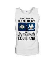Began In Louisiana - May Live In Kentucky Unisex Tank tile