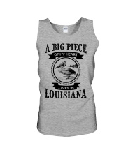 A piece of my heart lives in Louisiana Unisex Tank tile