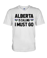 Alberta Is Calling V-Neck T-Shirt tile