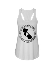 MAINE GIRL LIVING IN CALIFORNIA Ladies Flowy Tank tile