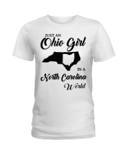 OHIO GIRL IN NORTH CAROLINA Ladies T-Shirt tile