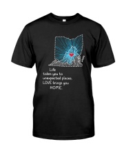 OHIO VIRGINIA LOVE BRINGS YOU HOME Premium Fit Mens Tee tile