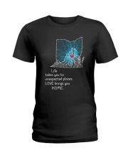 OHIO VIRGINIA LOVE BRINGS YOU HOME Ladies T-Shirt tile