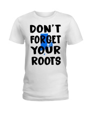 Rhode Island Map Don't Forget Your Roots Ladies T-Shirt tile