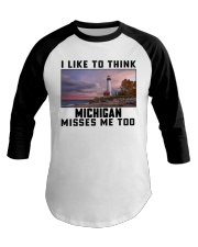 Michigan Misses Me Too Baseball Tee tile