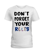 Virginia Flag Don't Forget Your Roots Ladies T-Shirt tile