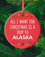 A Trip To Alaska Circle ornament - single (porcelain) custom-circle-ornament-single-porcelain-lifestyle-10