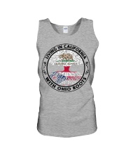 LIVING IN CALIFORNIA WITH OHIO ROOTS Unisex Tank tile
