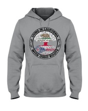 LIVING IN CALIFORNIA WITH OHIO ROOTS Hooded Sweatshirt front