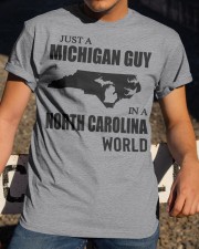 MICHIGAN GUY IN NORTH CAROLINA Classic T-Shirt apparel-classic-tshirt-lifestyle-28