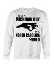 MICHIGAN GUY IN NORTH CAROLINA Crewneck Sweatshirt tile