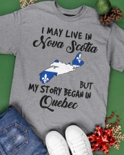 Began In Quebec - Live In Nova Scotia Classic T-Shirt apparel-classic-tshirt-lifestyle-back-69