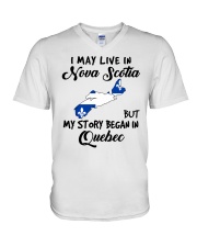Began In Quebec - Live In Nova Scotia V-Neck T-Shirt tile