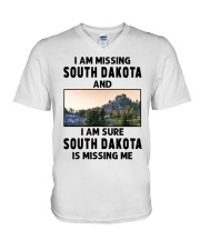 I Am Missing South Dakota V-Neck T-Shirt tile