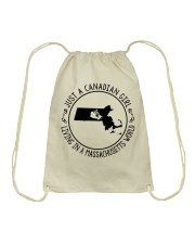 CANADIAN GIRL LIVING IN MASSACHUSETTS Drawstring Bag tile