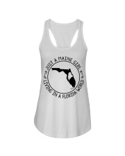 MAINE GIRL LIVING IN FLORIDA Ladies Flowy Tank tile