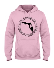 MAINE GIRL LIVING IN FLORIDA Hooded Sweatshirt front