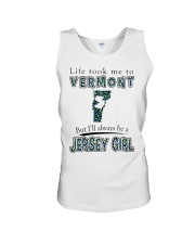Jersey Girl Life Took Me To Vermont Unisex Tank tile