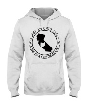 OHIO GIRL LIVING IN CALIFORNIA Hooded Sweatshirt tile