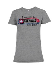 I love you to Arkansas Premium Fit Ladies Tee tile