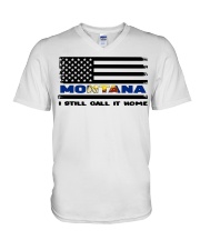 Flag Montana- Call It Home V-Neck T-Shirt tile