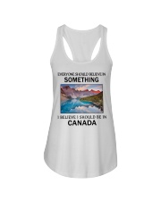 Should Be In Canada Ladies Flowy Tank tile