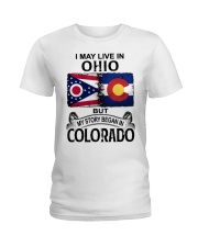 Began In Colorado - May Live InOhio Ladies T-Shirt tile