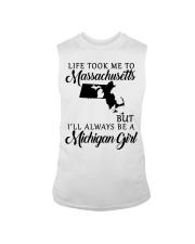 LIFE TOOK TO MASACHUSETTS BE A MICHIGAN GIRL Sleeveless Tee tile