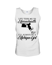 LIFE TOOK TO MASACHUSETTS BE A MICHIGAN GIRL Unisex Tank tile