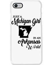 MICHIGAN GIRL IN ARKANSAS Phone Case tile