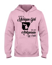 MICHIGAN GIRL IN ARKANSAS Hooded Sweatshirt front