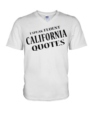 I Speak Fluent California Quotes V-Neck T-Shirt tile