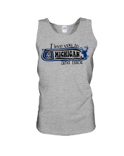 I love you to Michigan Unisex Tank tile