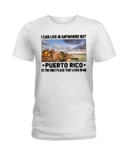 Puerto Rico Only Place Lives In Me Ladies T-Shirt tile
