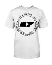MAINE GIRL LIVING IN TENNESSEE Classic T-Shirt tile