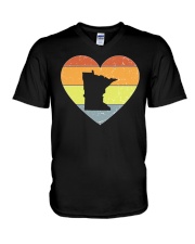 Minnesota - Heart Vintage V-Neck T-Shirt tile