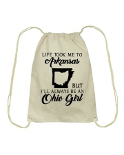 OHIO GIRL LIFE TOOK ME TO ARKANSAS Drawstring Bag tile