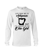OHIO GIRL LIFE TOOK ME TO ARKANSAS Long Sleeve Tee tile