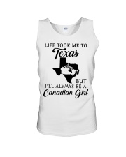 LIFE TOOK ME TO TEXAS BE A CANADIAN GIRL Unisex Tank tile