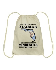LIVE IN FLORIDA MINNESOTA IN MY DNA Drawstring Bag tile
