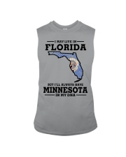 LIVE IN FLORIDA MINNESOTA IN MY DNA Sleeveless Tee tile