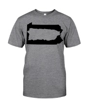 MAP PUERTO RICO IN PENNSYLVANIA Classic T-Shirt front